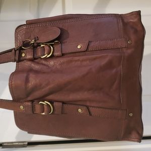 Fossil leather tote shoulder  bag 12×13